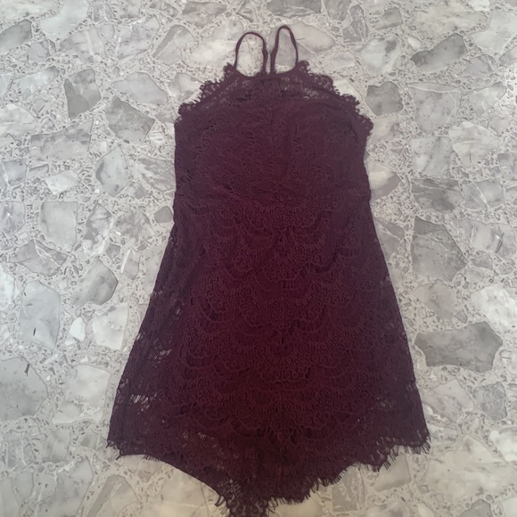 FREE PEOPLE INTIMATELY She’s got it slip dress burgundy lingerie inspired large - Picture 8 of 8